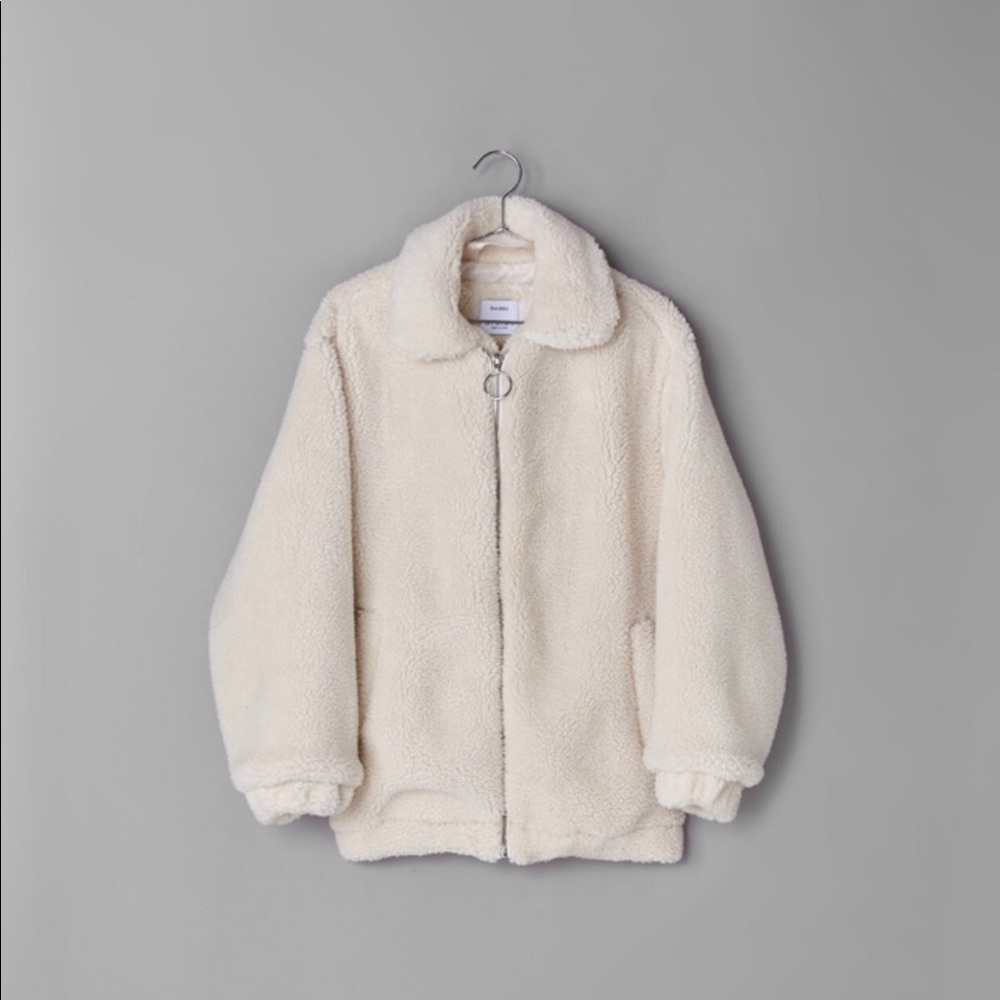 Bershka Oversized Faux Shearling Jacket
